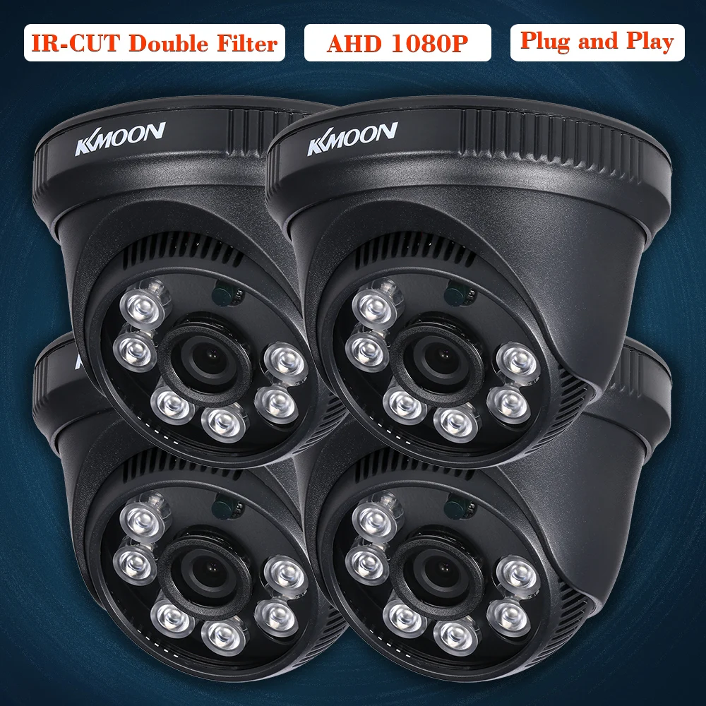 KKmoon 4*1080PAHD купольная ИК камера видеонаблюдения 4* 60ft кабель наблюдения поддержка IR-CUT ночного видения Инфракрасные лампы 1/2. 9 ''CMOS