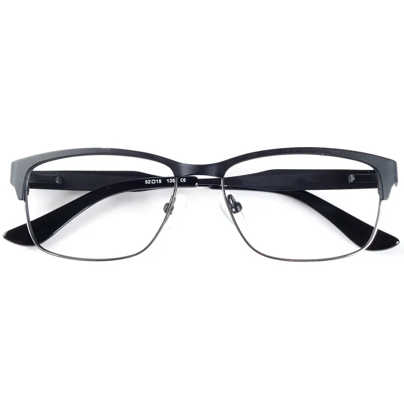 

Black metal glasses frames women spring hinge prescription myopia