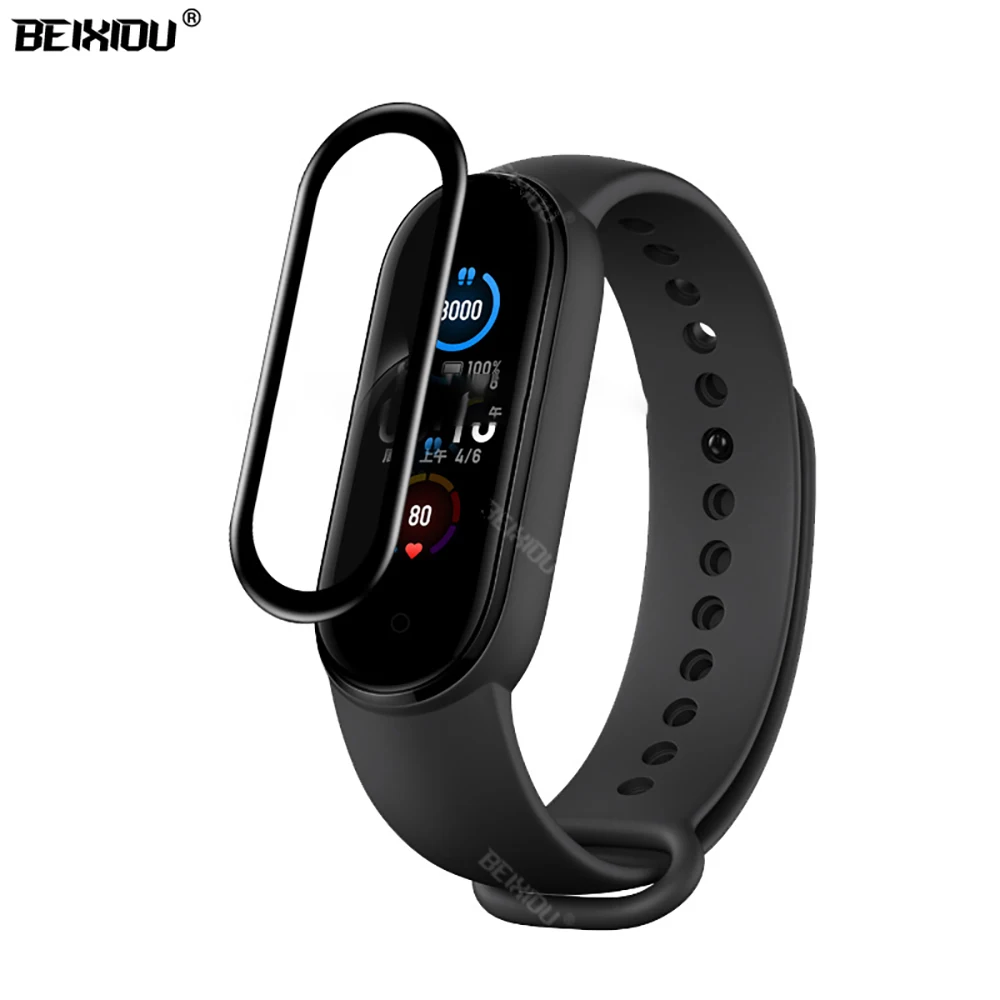20D Mi Band 5 4 защита с изогнутыми краями для Xiaomi мягкая защитная пленка экрана