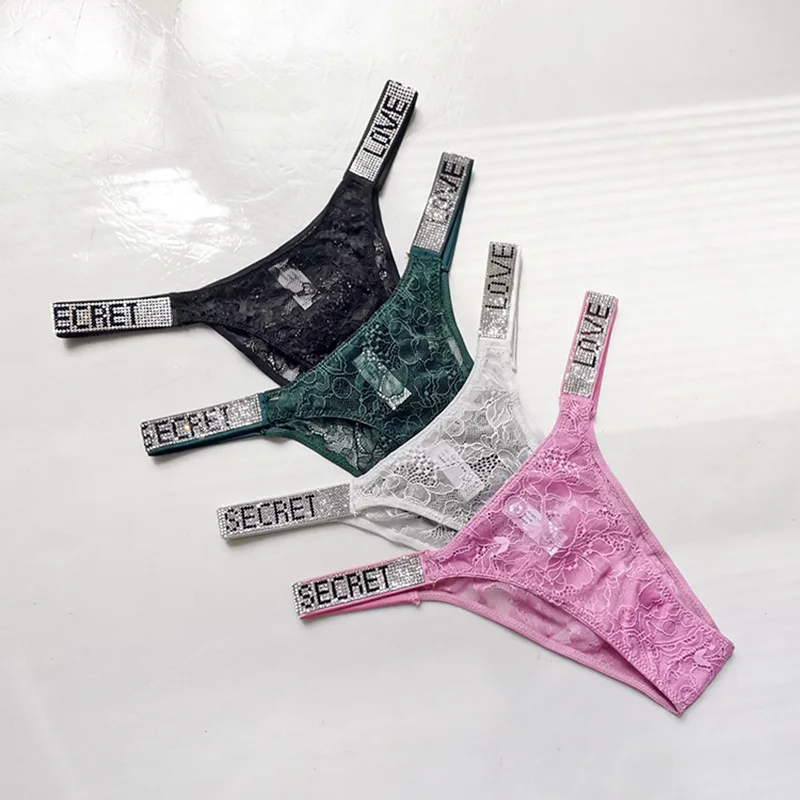 PINK Letter Sexy Women Panties Cotton Underwear Seamless Thongs Low Waist  G-String Lady Intimates Sport Girls Lingerie Briefs