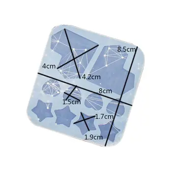 

DIY Heart Star Barrettes Silicone Epoxy Resin Molds Hair Pin Mold Jewelry Tools