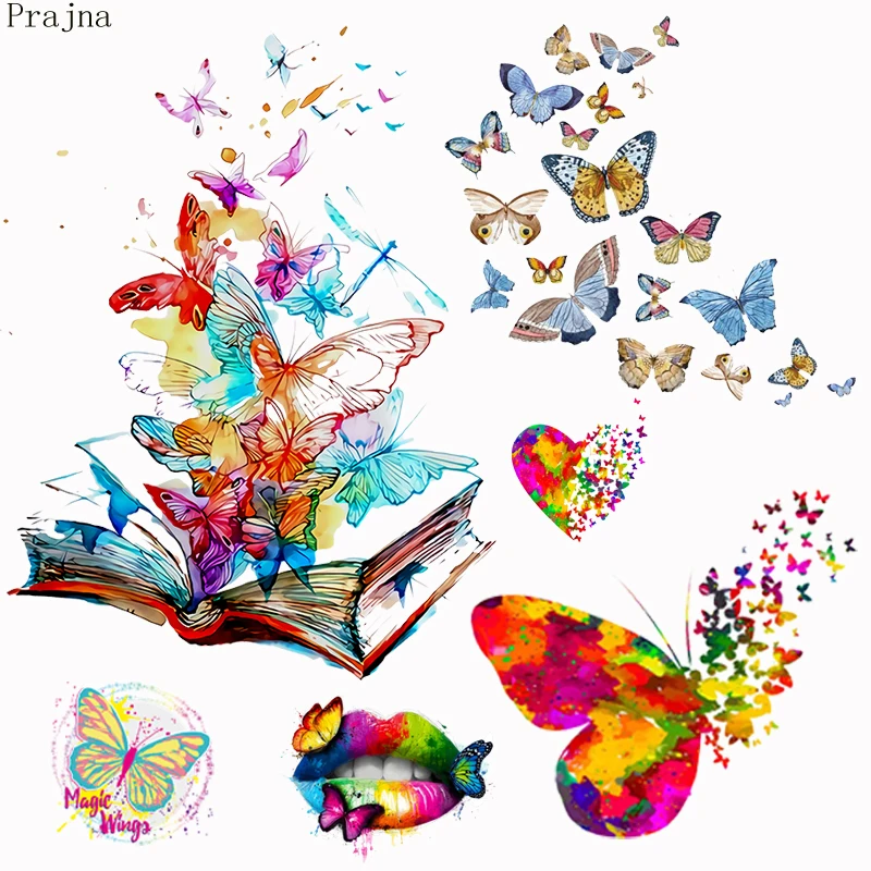 

Prajna Butterfly Iron On Patches Iron On Transfers For Clothing Heat Thermal Transfer Vinyl Patches Fashion Stickers For Clothes