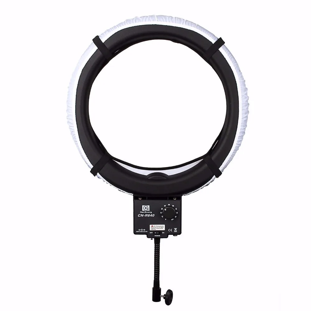 Nanguang LED Ring Light CN-R640 LED Ring Light CRI 95 5600K for Photography Video Makeup Beauty Selfie Lighting