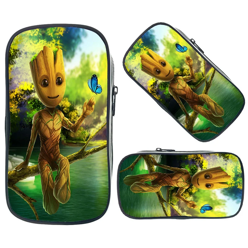 I Am Groot косметички для мальчиков и девочек школьные принадлежности пакеты для хранения большой пенал для женщин и мужчин модные косметички