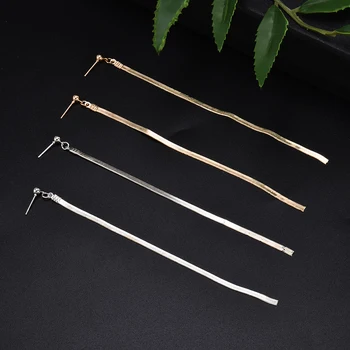

Simple Fashion 2 Color Geometric Long Vertical Bar Earrings for Women Fashion Charm Drop Earrings Jewelry Kolczyki Pendientes