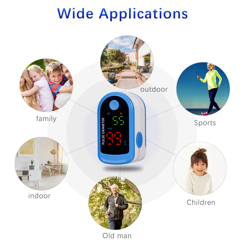 Пульсоксиметр с зажимом для пальцев пульсометр без аккумулятора семейного