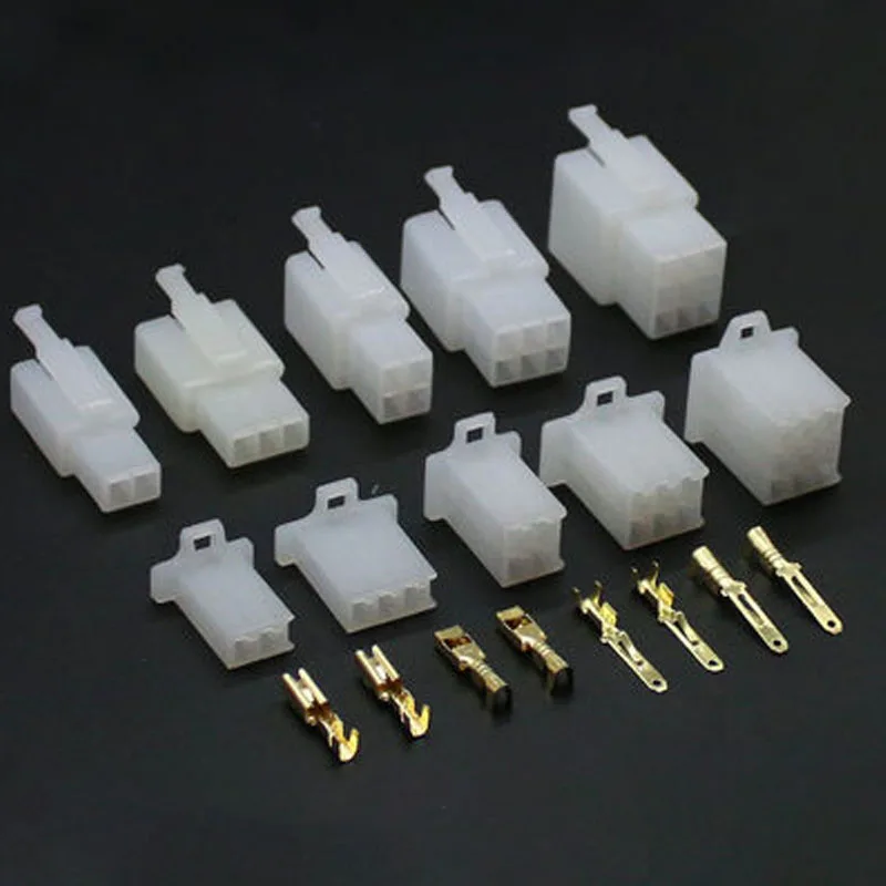 

10sets 2/3/4/6/9 pin Automotive 2.8 Electrical wire Connector 2.8mm Male Female cable terminal plug Kits Motorcycle ebike car
