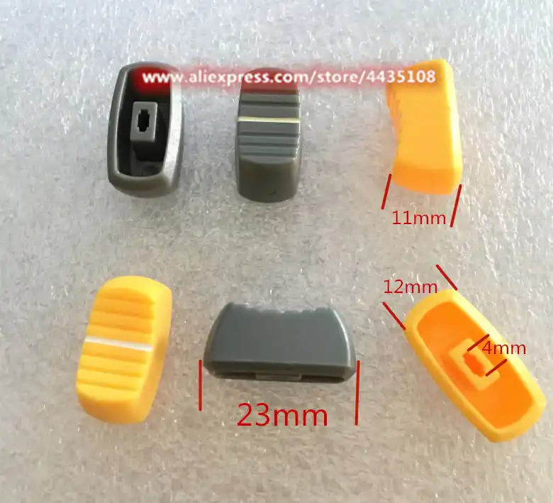 Plastic 24mm Knob Volume Rotary Switch 6mm Potentiometer Sound Orange Control