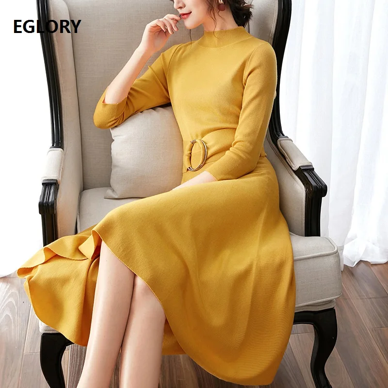 jumper dress and belt