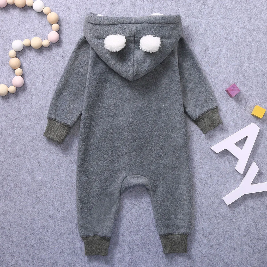 Одежда для малышей Зимний флисовый комбинезон новорожденных мальчиков