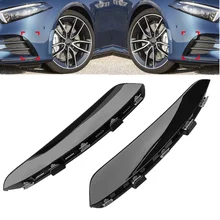 Glossy Black Car Front Bumper Fog Light Lamp Air Vent Cover Trim Insert For Mercedes Benz A Class W177 A160 A180 A200 A250