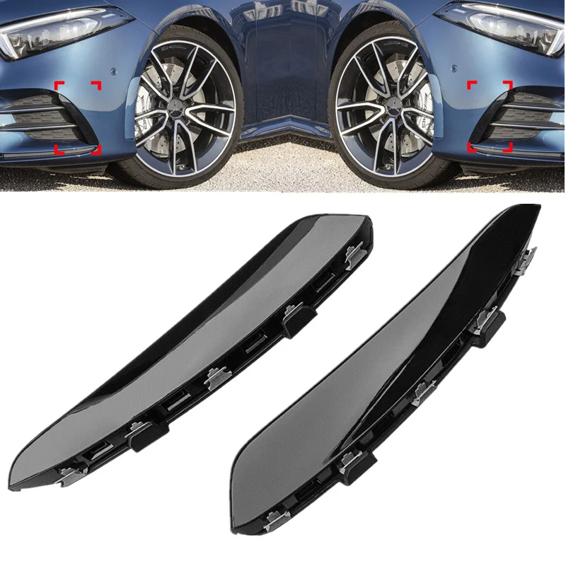 

Glossy Black Car Front Bumper Fog Light Lamp Air Vent Cover Trim Insert For Mercedes Benz A Class W177 A160 A180 A200 A250 2019+
