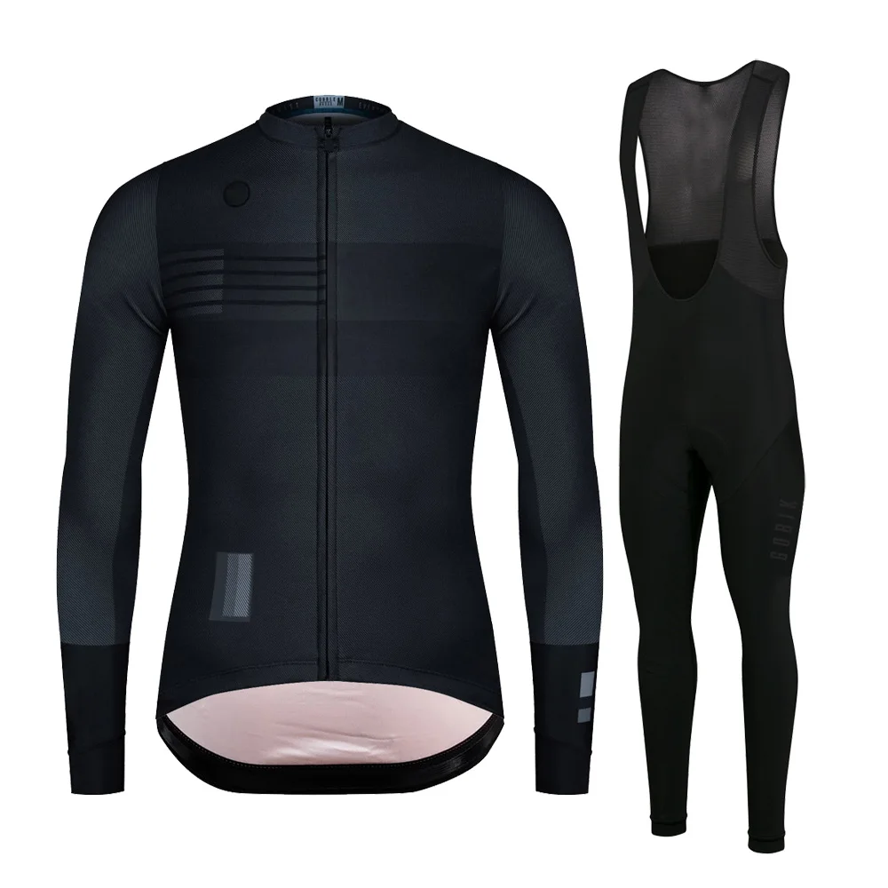 1 Ropa ciclismo Warm Winter Thermal Fleece Cycling Clothes Men's Jersey Suit Outdoor Riding Bike MTB Clothing Bib Pants Sets - Цвет: 1