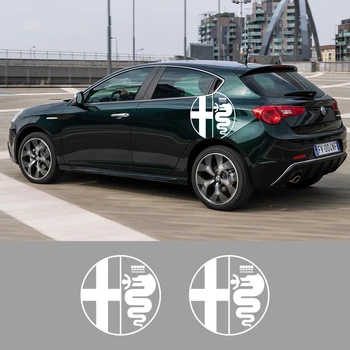 

2 pièces voiture côté porte autocollants pour Alfa Romeo MiTo Giulia Giulietta 147 156 159 166 Auto vinyle Film décalques voitur
