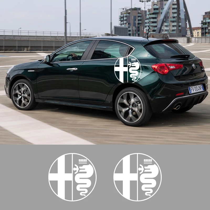 2 пьесы voiture Chose porte autocollants pour Alfa Romeo MiTo Giulia Giulietta 147 156 159 166 Авто виниловый фильм décalques