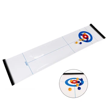 

Curling Game Tabletop Portable Mini Tabletop Curling Board Game Curling Mini Table Games for Travel Family School