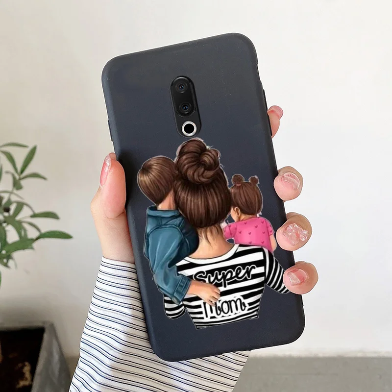 For Meizu 15 Case Candy Fashion Mother And Daughter Fundas Shell For Meizu 15 PLus Shockproof Matte Painted Phone Cover meizu phone case with stones craft Cases For Meizu