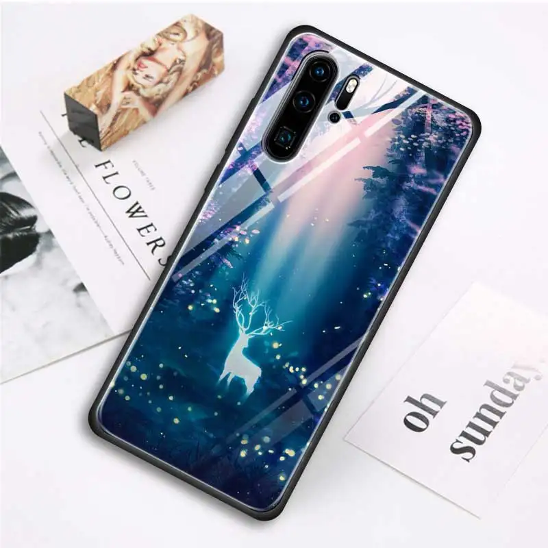 Закаленное стекло оболочка для huawei P20 P30 чехол для Honor 9X 9XPro 20 20Pro силиконовый край Чехол аниме ваше имя девочка мальчик Kimin