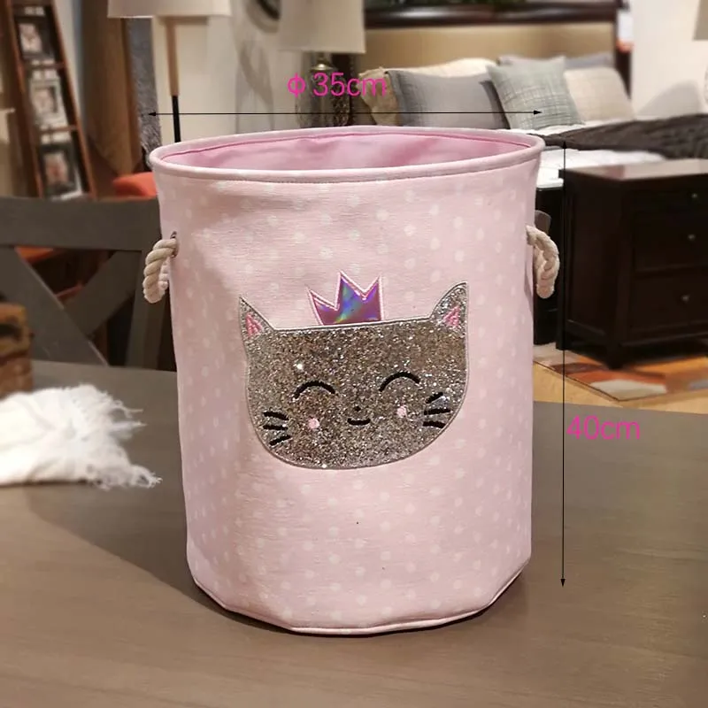 Складная корзина для белья грязной одежды детей детские игрушки холст большая