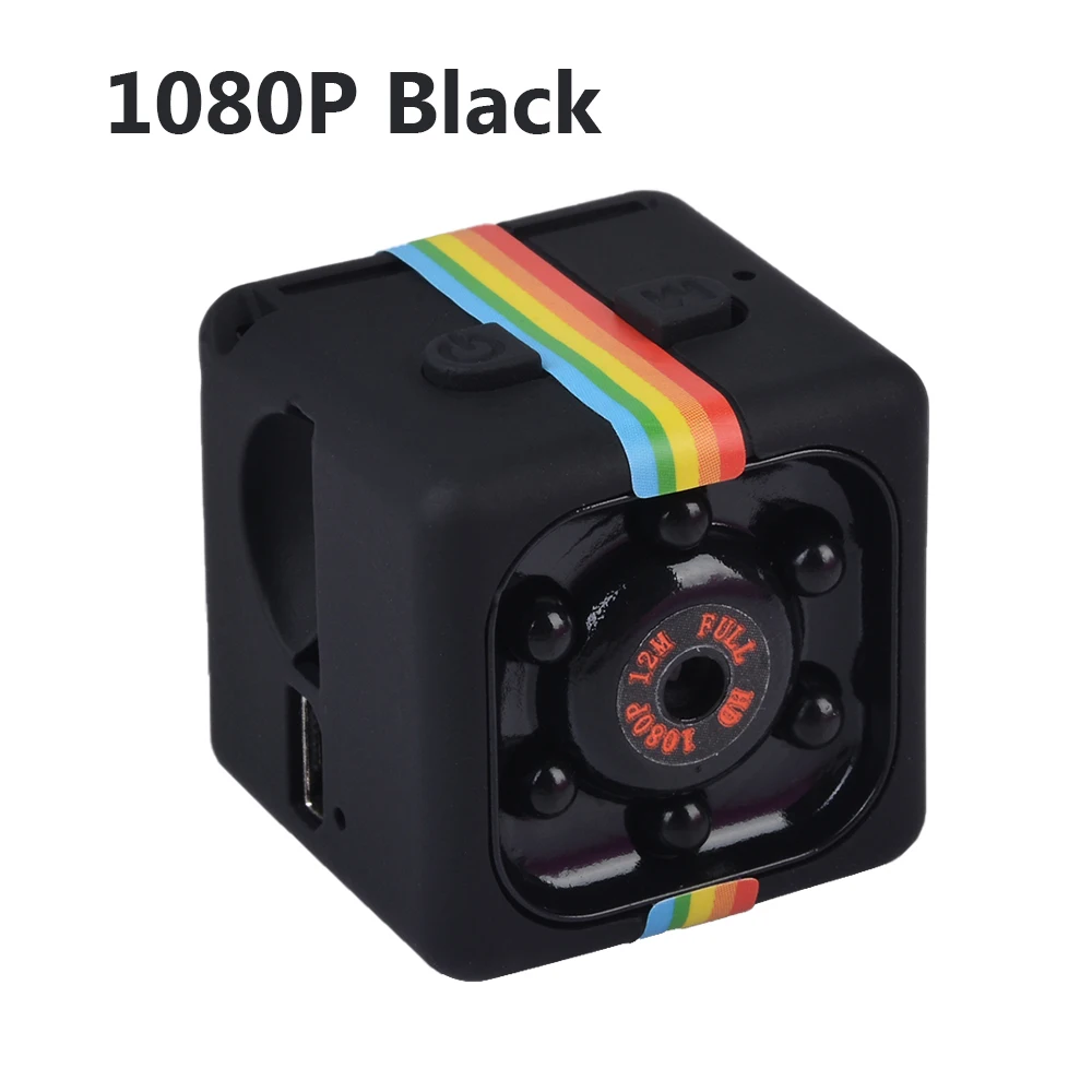 Black 1080P Мини-камера HD 1080P с датчиком ночного видения, видеокамера, движения, DVR, микро камера, Спортивная DV видео, маленькая камера для улицы - Цвет: Black 1080P