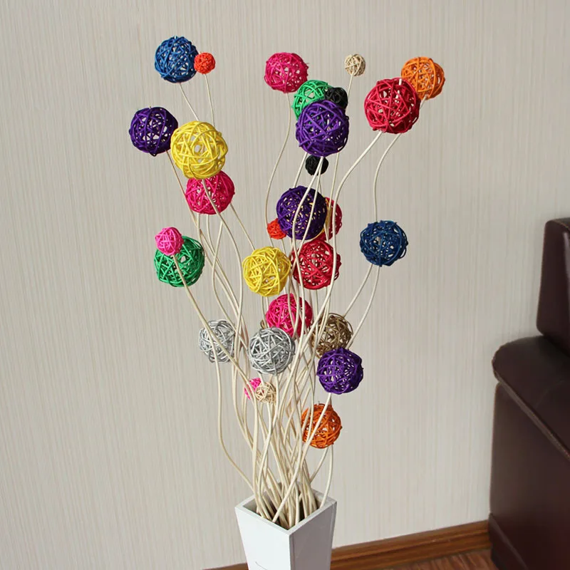 B-Mixed 3cm/5cm 20PCS Round Shape Rattan Ball Sepak Takraw for Christmas Birthday Party & Home Wedding Decoration | Дом и сад