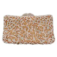 Роскошная сумка с кристаллами, вечерние сумки-клатчи со стразами, Розовый Свадебный выпуск pochette SC922