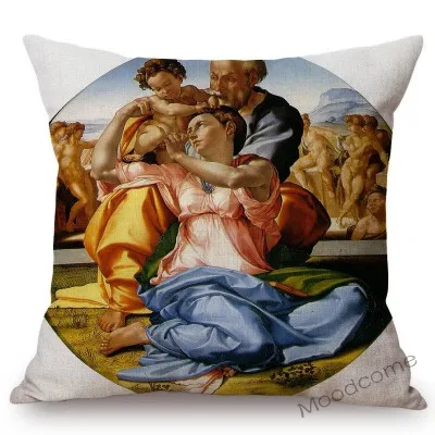 Michelangelo итальянский Ренессанс генезис последнее решение Давид знаменитая картина маслом Художественная диванная Подушка Чехол для подушки