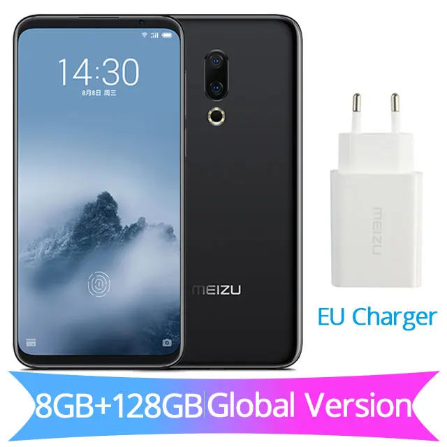 8GB 128GB Black Официальная глобальная версия Meizu 16th 16 ГБ, 6 ГБ, 64 ГБ, Восьмиядерный процессор Snapdragon 845, 6,0 '', 2160x1080 P, передняя панель, МП, встроенный экран, отпечаток пальца - Цвет: 8GB 128GB Black