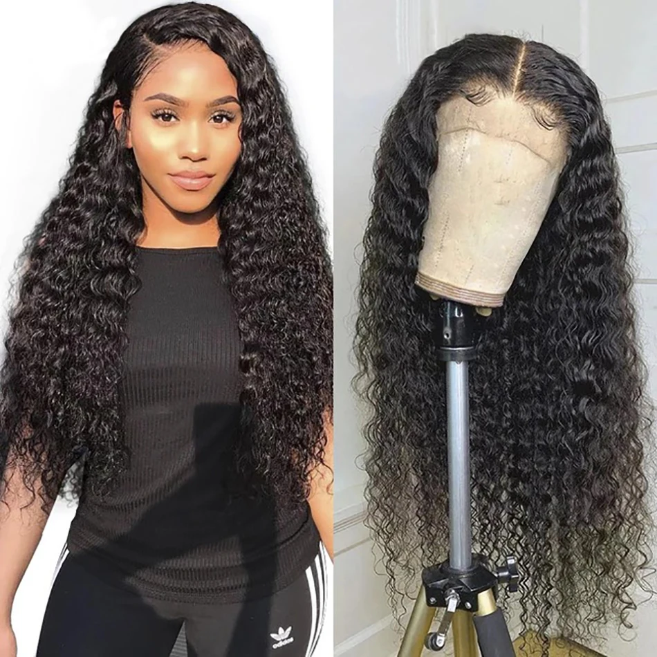 Onda de Água Peruca para Preto Frente do Laço Perucas de Cabelo Fechamento do Laço 5x5 na Moda Peruano Feminino Humano Arrancadas Remy Perucas Beleza 13*4 Pré 1 mulheres negras 13x4 lace front perucas de