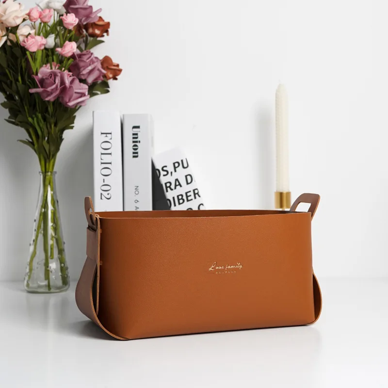 

Из искусственной кожи Рабочий стол большой ящик для хранения гостиная спальня корзина для хранения мелочей складной лоток для хранения ювелирных изделий