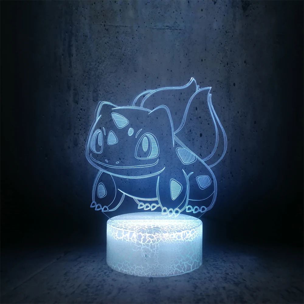 Семена лягушки Bulbasaur мультфильм ночник Покемон ролевые друзья подарок освещение
