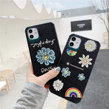 

For iphone 11 Pro Max leather GD Same flower daisy fashion Anti-drop soft phone case for iPhone 7 7plus 8 plus X XR XS MAX cover