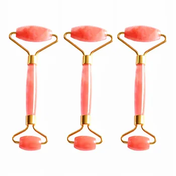 

New Red Quartz Jade Roller Natural Stone Face Massager V Face Thin Massager Facial Massage Roller Chin Skin Firming Massage Tool