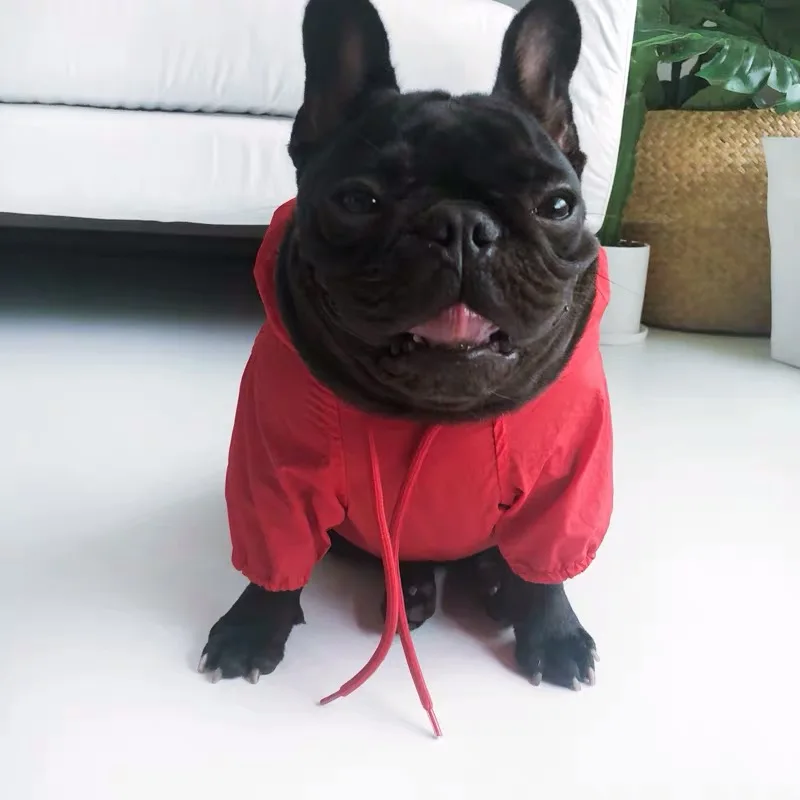 

French Bulldog Sun-proof Clothing Dog Waterproof Jacket Raincoat Small Dogs Schnauzer Pug Puppy Pet Yorkshire Coat Clothes XQC09
