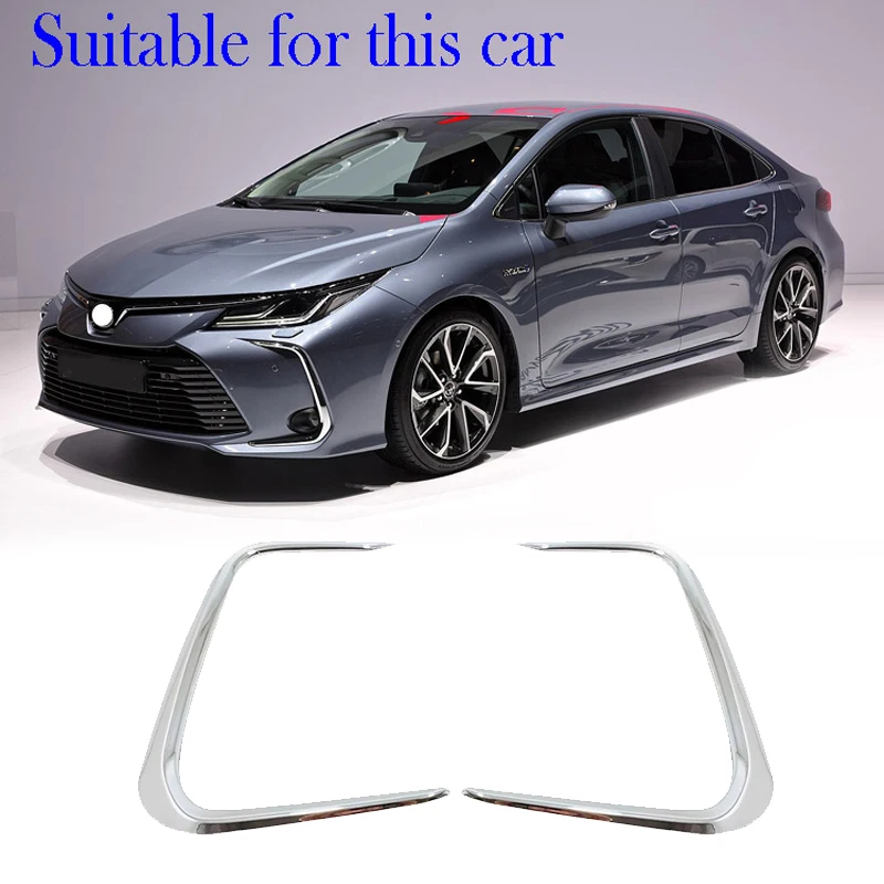 Front Fog Lights Light Lamp Ring Frame Cover Trim Fit for Toyota Corolla E210 Prestige Altis 2019 2020 Bright Silver | Автомобили и
