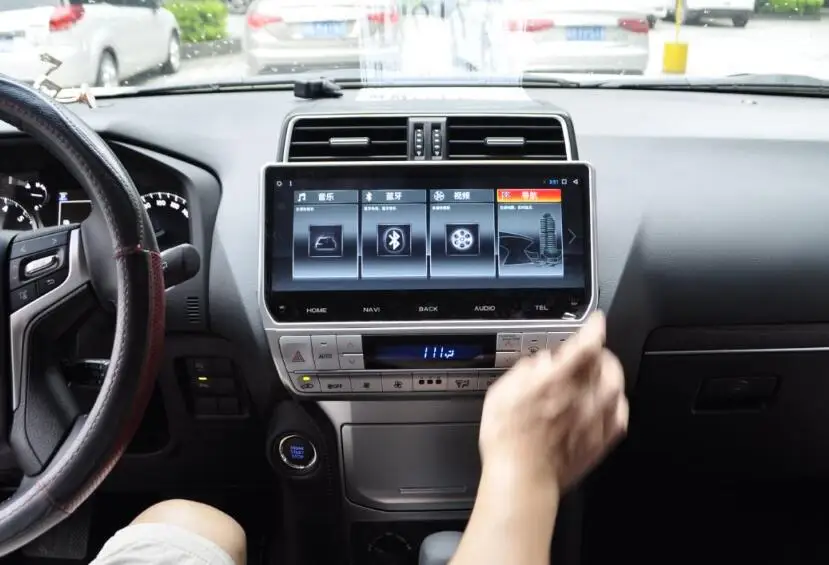 DSP Carplay 1920*720 2G 12,3 дюймов Android 7,1 автомобильный аудио для Toyota Prado Landcruiser FJ150 стерео Vedio GPSNavi мультимедиа