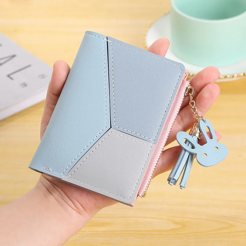 Новинка 2019 Женский кошелек с кисточками модный короткий многофункциональный на