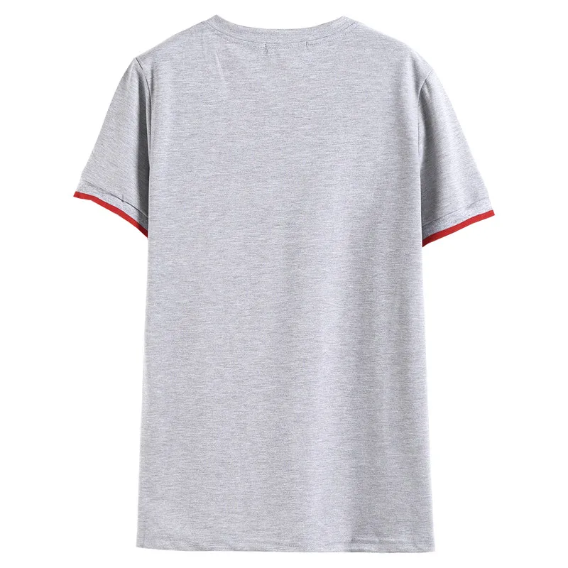 NEGIZBER 2019 New Fashion Men's T-shirt Solid Casual Short Sleeve Top Tees Brand Thick 100 Cotton V-neck T Shirt Men