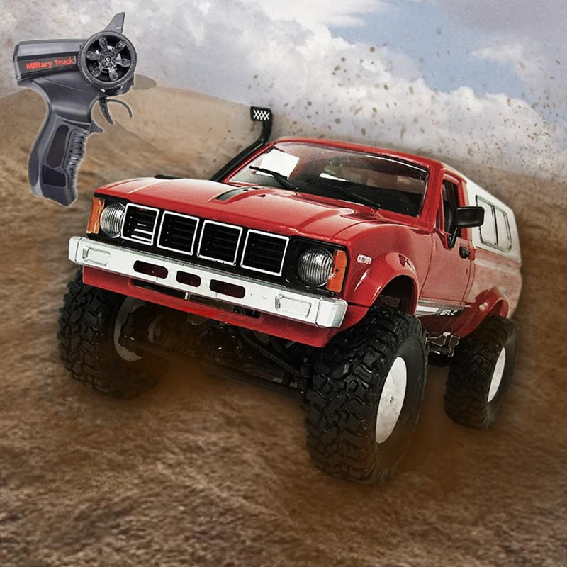 Rc Car 4Wd Buggy Climbing Car Remote Control Car Pickup Truck Modello Militare Giocattoli Auto Con Tempo Di Gioco 25 Min Rc Crawler Truck
