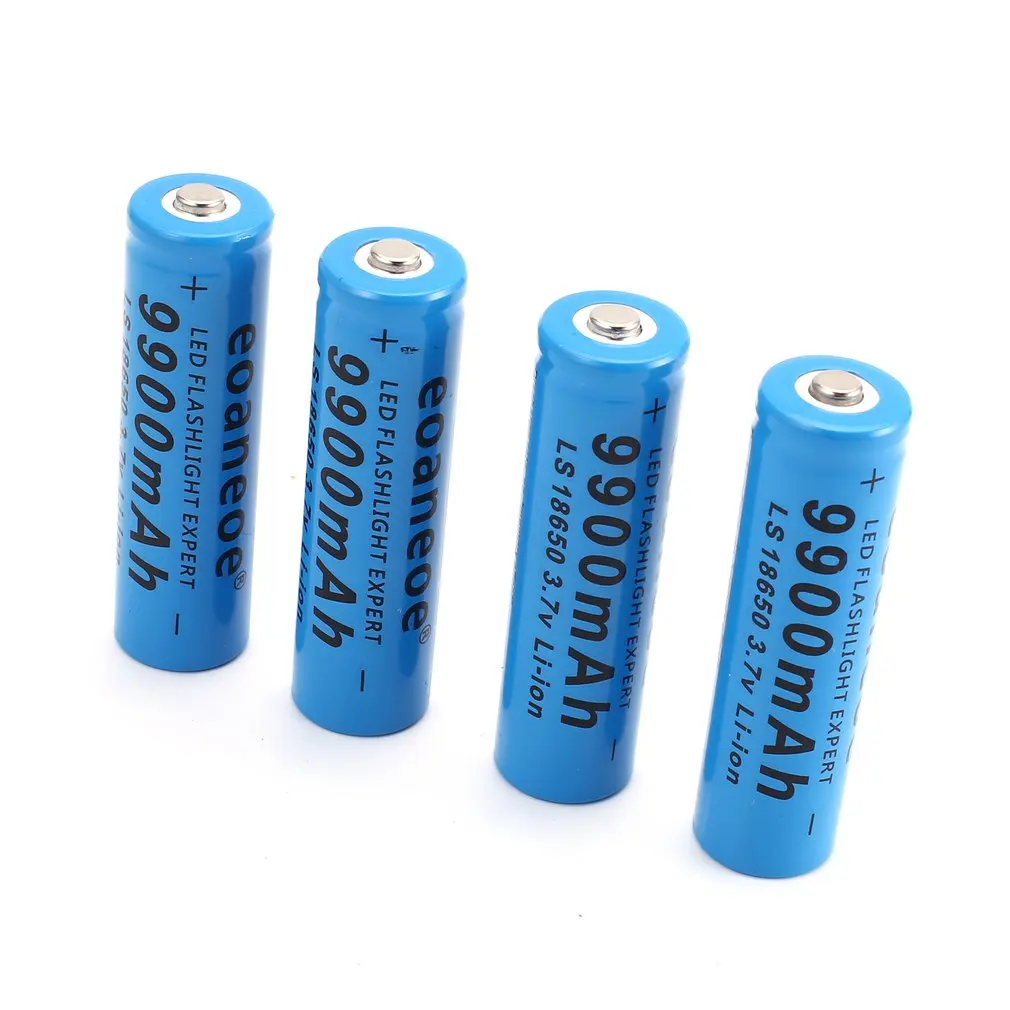 Eoaneoe 18650 Lithium Rechargeable Batteries Smart Battery Useful Pre-Charge Batteries 9900mAh 3.7V 4 Pcs