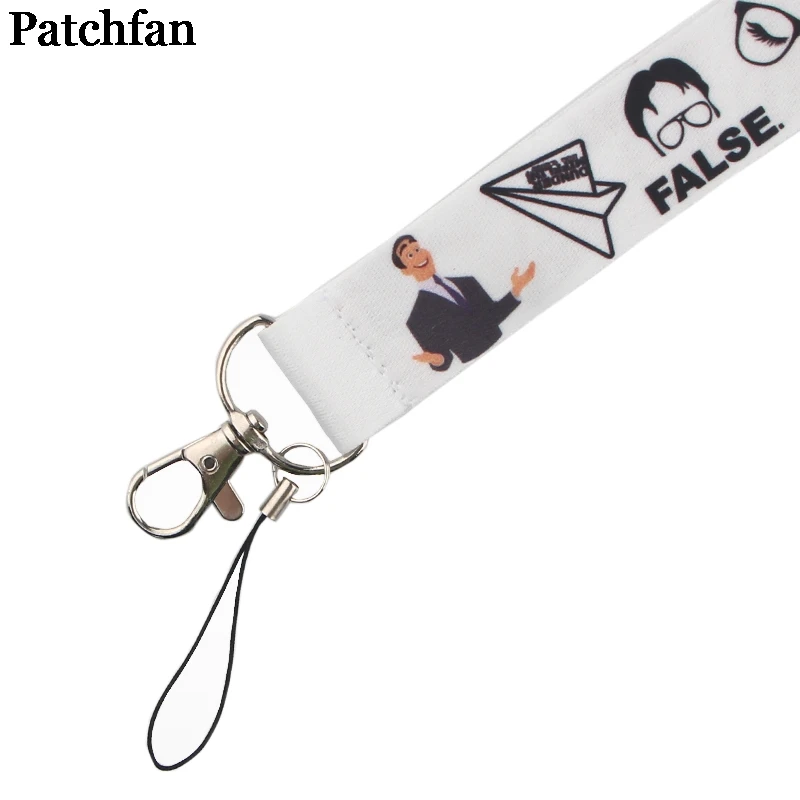 Patchfan офисное ТВ-шоу бирки ремешок на шею ремешки для ключей ID карта Пропуск Тренажерный зал мобильный телефон USB бейдж держатель DIY висячий канат A2280