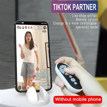 

1Pcs Self-media remote control Wireless Bluetooth Selfie 2 Shutter Turning Page 8*4*4cm Remote For Phone Camera Control Col U3L9