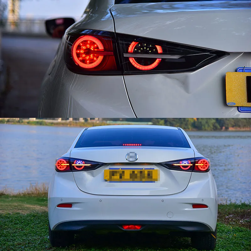 Светодиодная сигнальная лампа дымовая линза задняя фара лампа подходит для Mazda 3 Axela