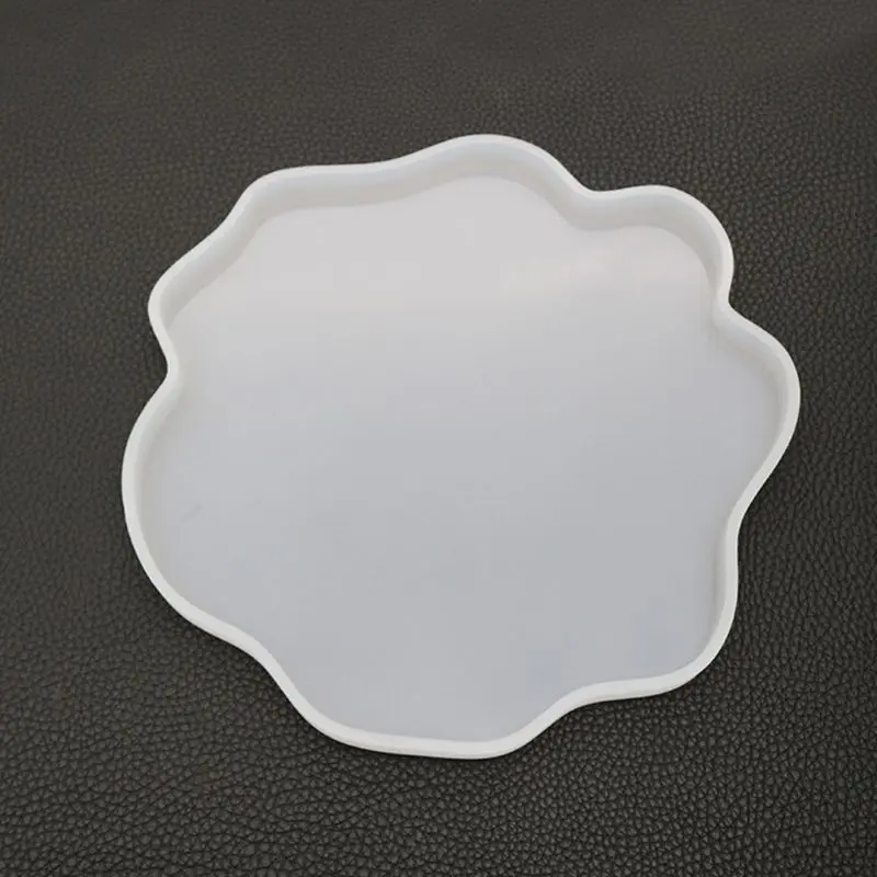Неправильный Коврик Для Посуды Плесень ручное зеркало УФ смолы украшение стола DIY Кристалл эпоксидные формы F3MD