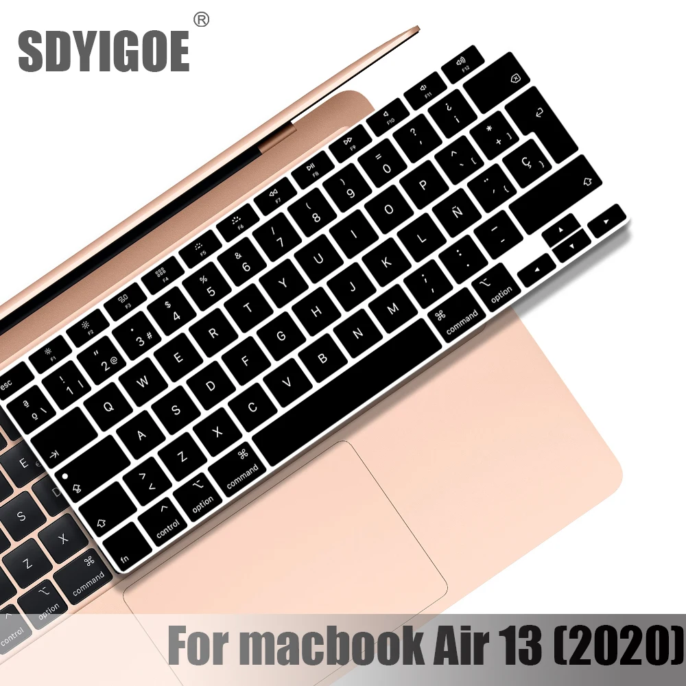 Macbook Air 13 2020 키보드 커버 노트북 보호 필름 13 인치 A2179 실리콘 키보드 커버 러시아어 프랑스어 스페인어 한국