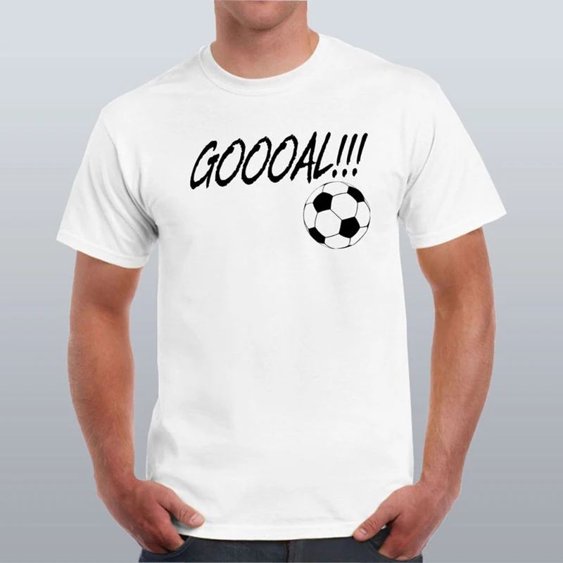 T Shirt Men Tshirt Streetwear T Shirts Plus Size T-shirt Gift for Boyfriend Tee Goal  Men T-shirt Sports Gym Wear Football Lover