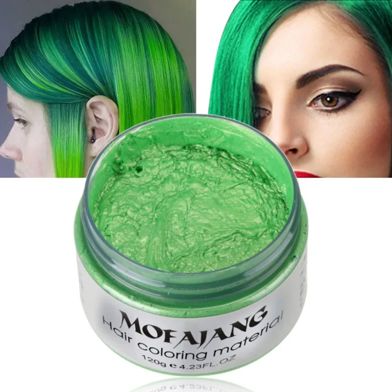 Harajuku Style Styling Products Hair Color Wax Dye One-time Molding Paste Seven Colors Hair Dye Wax maquillaje