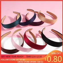 Bandeaux en plastique pour femmes et filles, larges, solides, antidérapants, accessoires de cheveux, tendance 2021