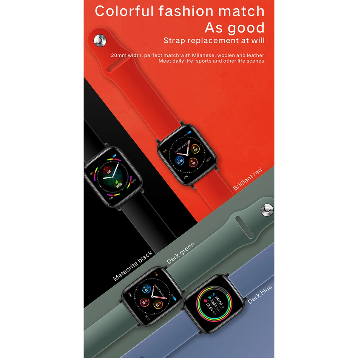 Docooler Q10 Смарт-часы для мужчин и женщин полный сенсорный экран Smartwatch IP67 Водонепроницаемый спящий мониторинг сердечного ритма кровяного давления