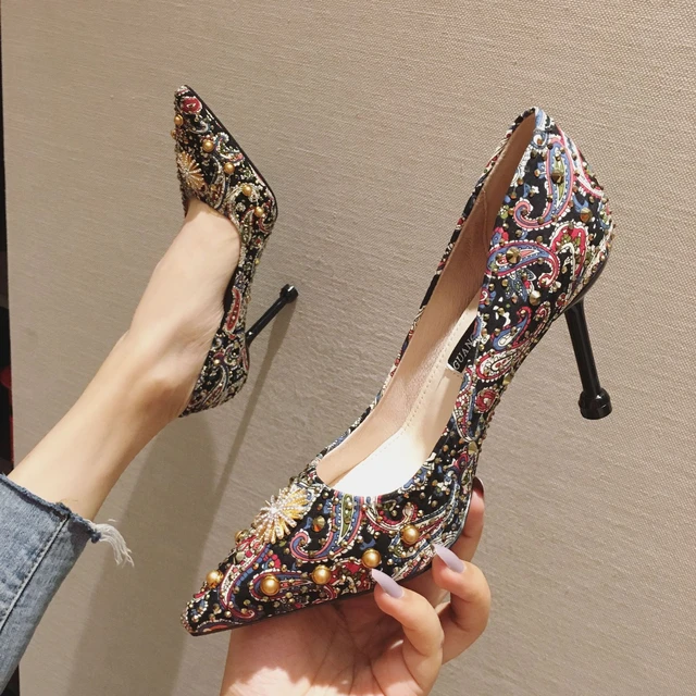 Casual Everyday Burlesque Louboutin Shoes · A Pair Of Floral Shoes ·  Construction, Decorating, and Embellishing on Cut Out + Keep